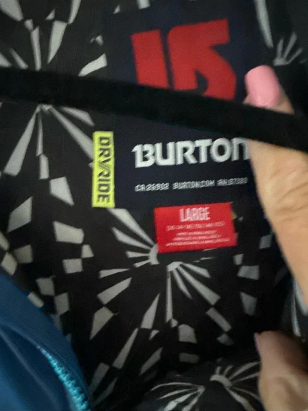 Burton Dry-ride ski snow hooded jacketL 14/16